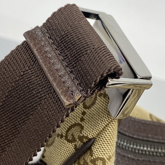 GUCCI Authentic Brown Canvas Shoulder Bag - Picture 7 of 13